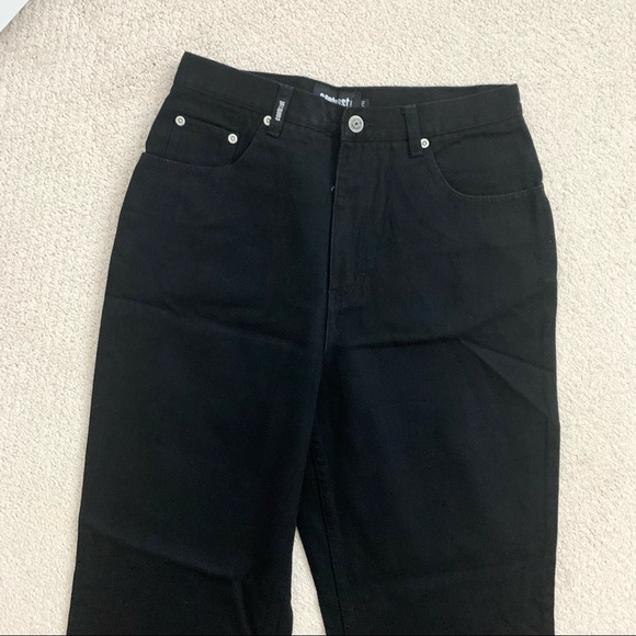 NWOT Black Contrast Jeans Straight Leg - Picture 4 of 12